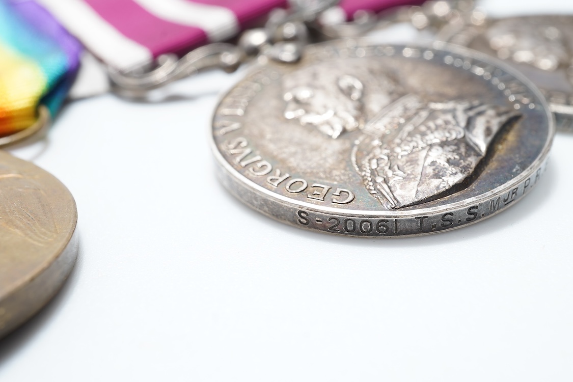 A George V military medal group awarded to S-20061 T.S.S. MJR. P.R. Blyth. R.A.S.C., comprising four medals